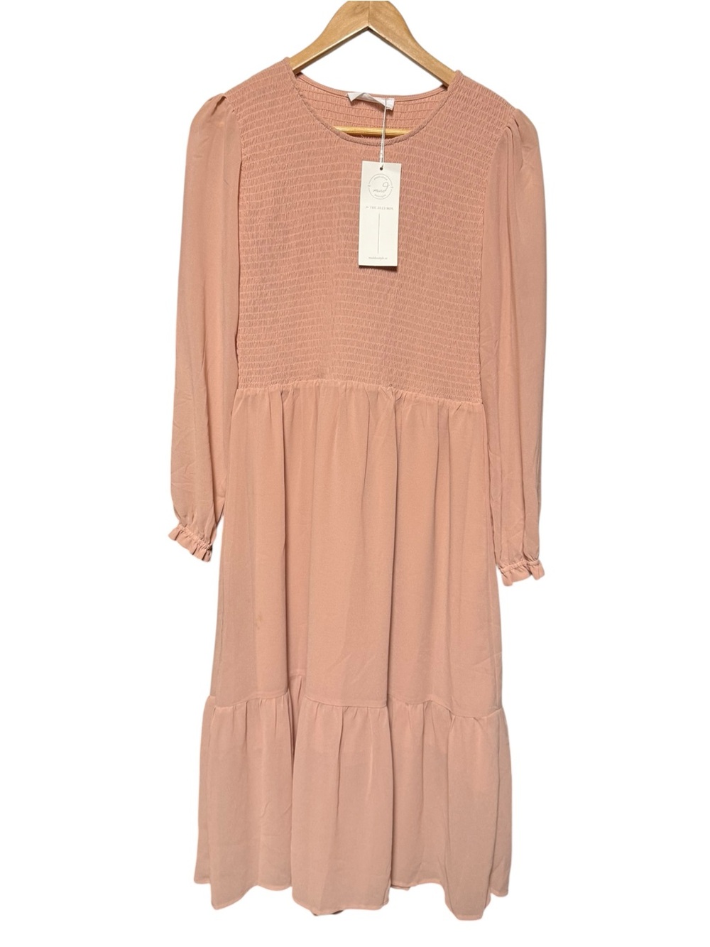 Jillian Harris Grace midi dress x Mad About Style Misty Rose MEDIUM NWT - Picture 5 of 14